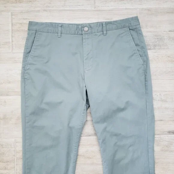 Bonobos Mens Light Green Flat Front Original Slim Chino Pants 36 x 32 - Picture 3 of 9